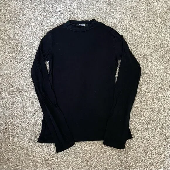 Missguided Black Mock Neck Long Sleeve - Picture 1 of 1